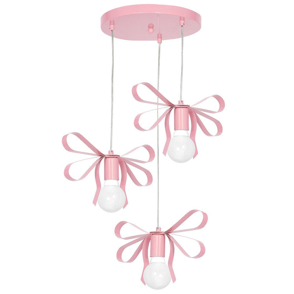 Emma Pendant In Pink Hand Made Ribbon Effect Boutique Chic