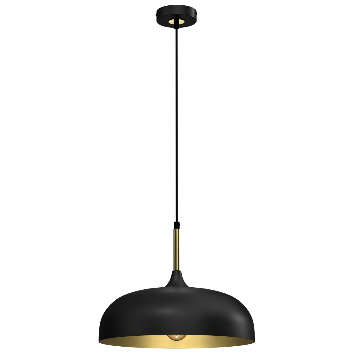 Pendant Lamp Lincoln Black/Gold 1XE27 35cm