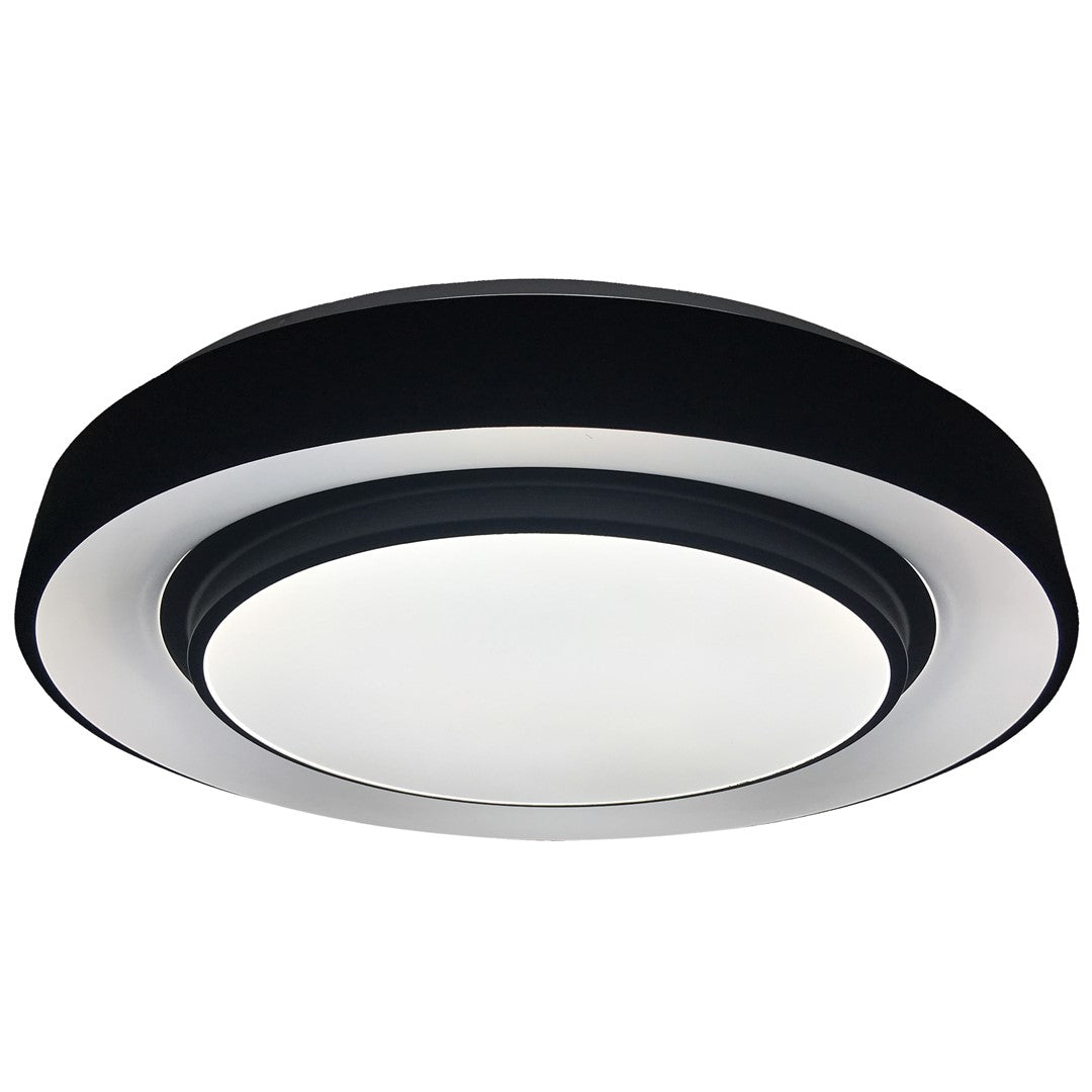 Naomi Black LED Ceiling Lamp 38cm Remote Control Included