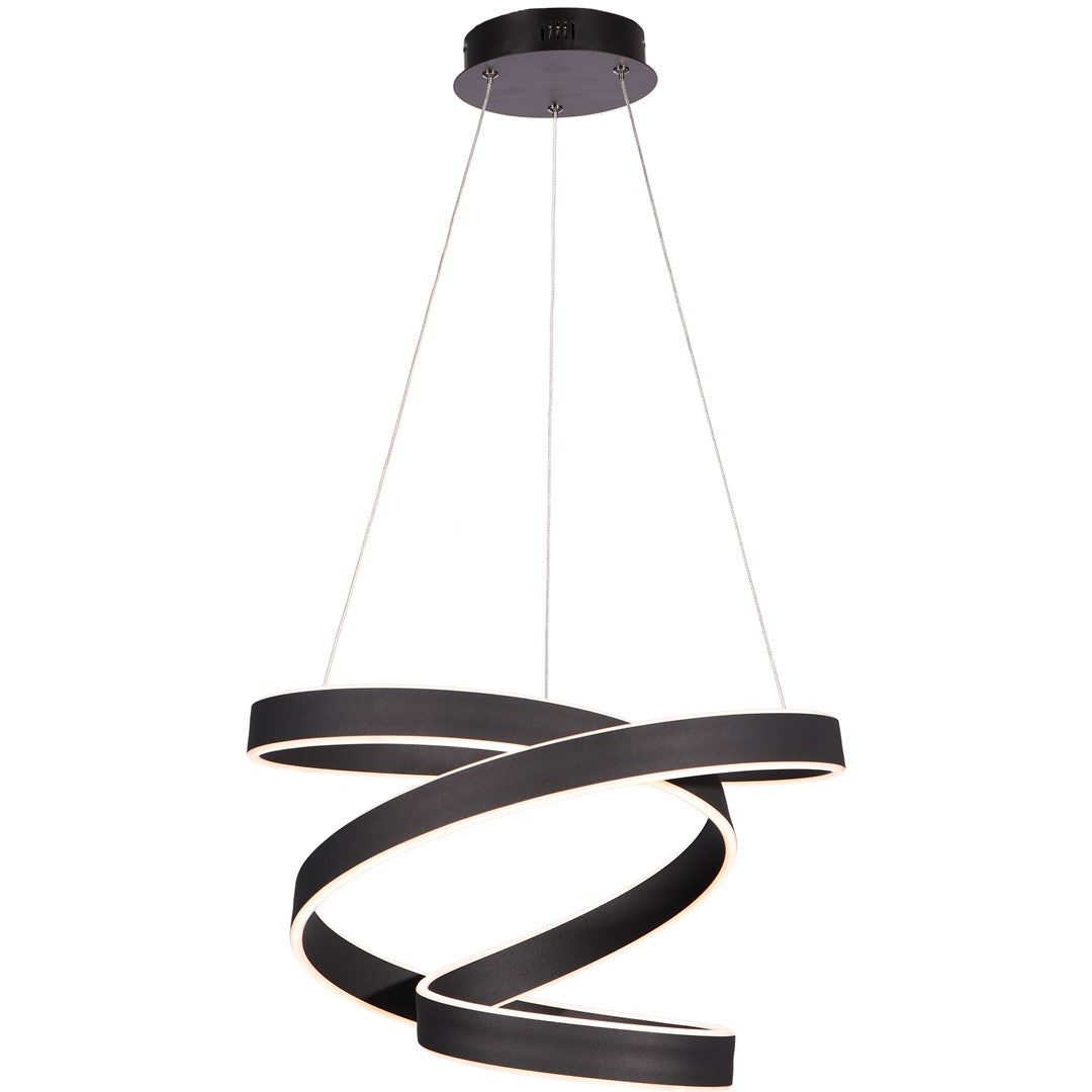 Andromeda LED Pendant Lamp In Black Flowing Design