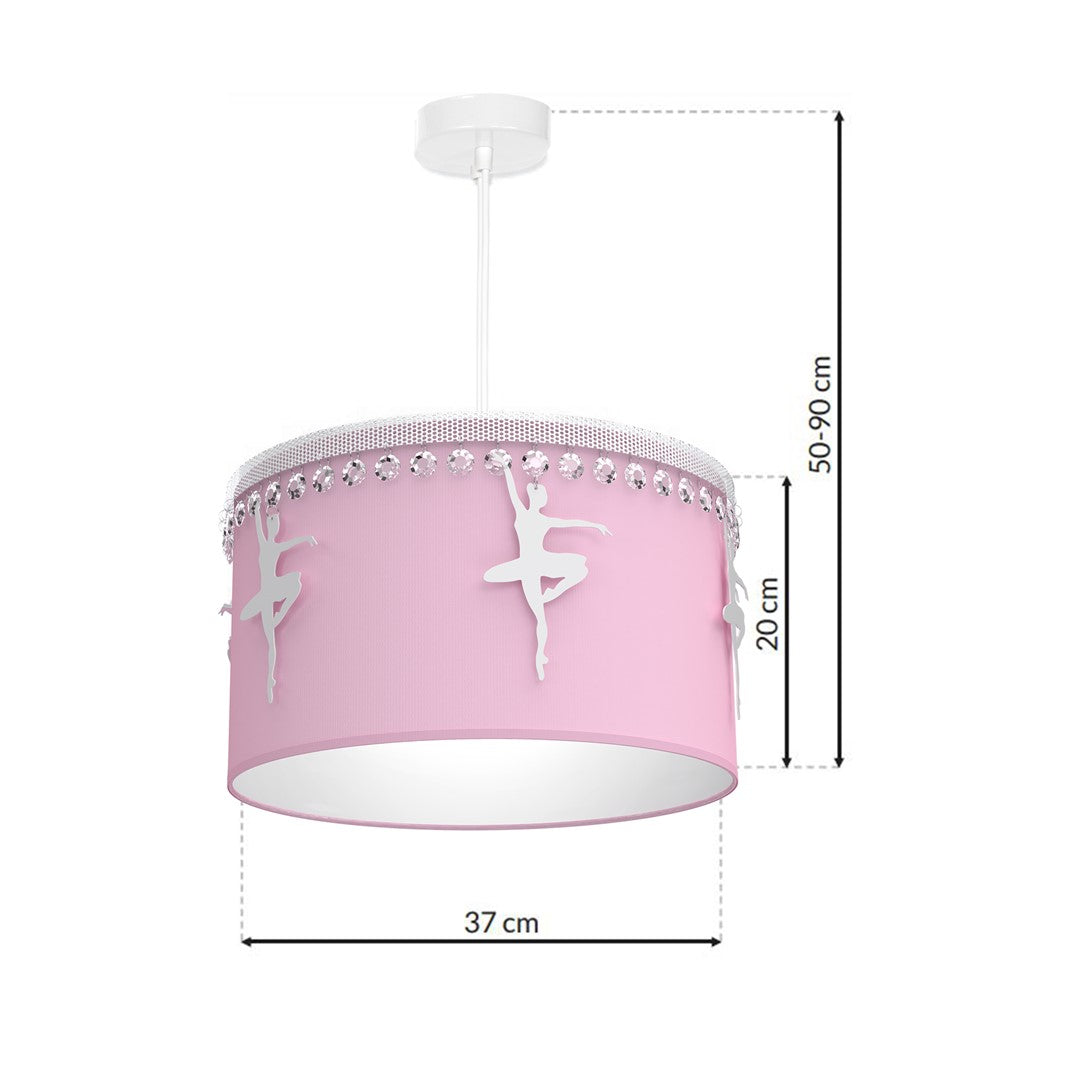 Baletnica Pendant Lamp Hand Made Soft Fabric And Ballerinas