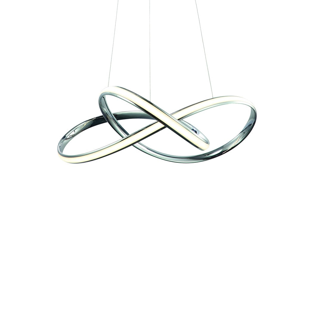 Cappio LED Designer Pendant Light Elegant Chrome Curves