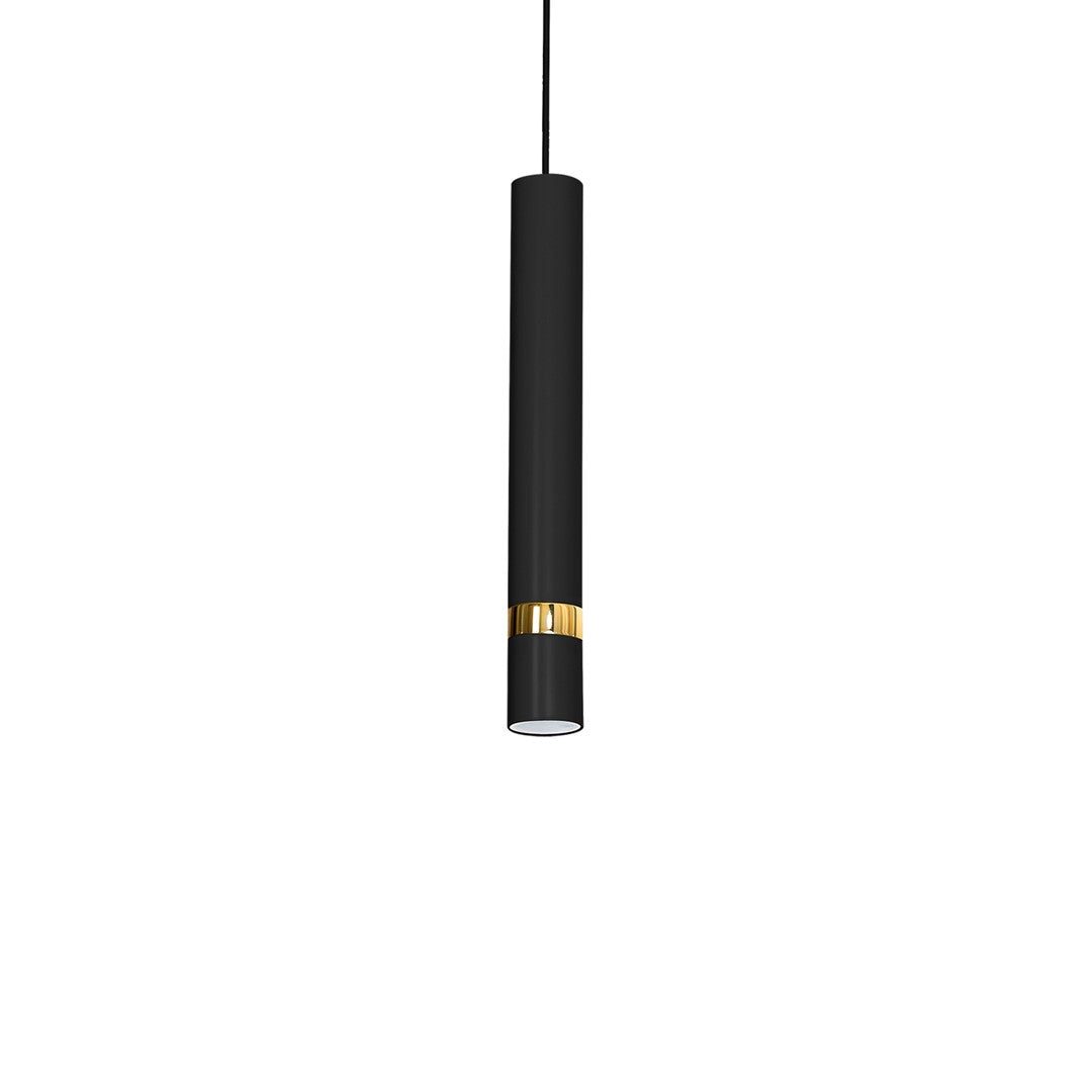 Joker Hand Made Pendant Lamp Matt Black With Gold Detail