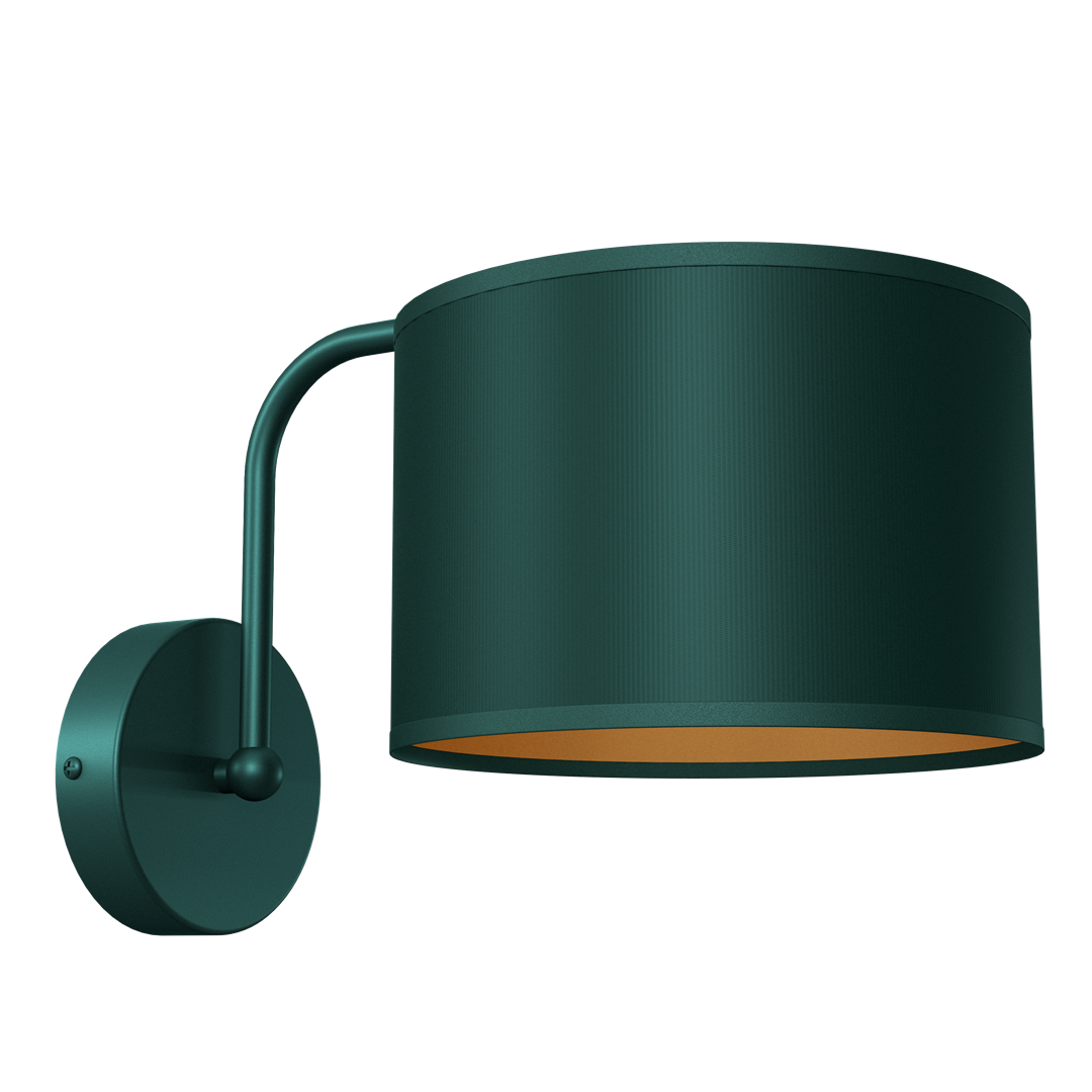 Verde Hand Made Designer Wall Lamp Rich Green Finish Gold Accents