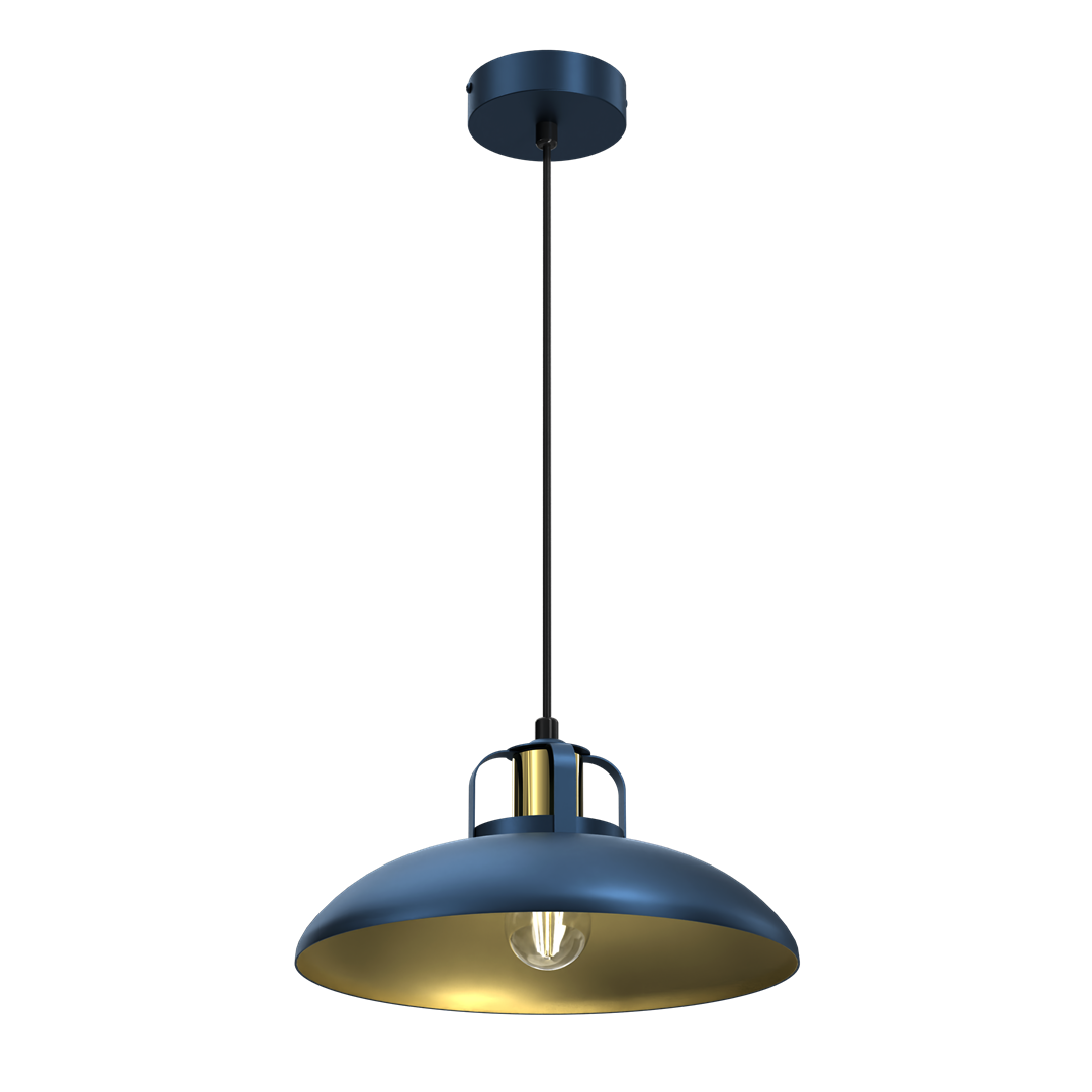 Felix Pendant Lamp Hand Made Blue And Gold