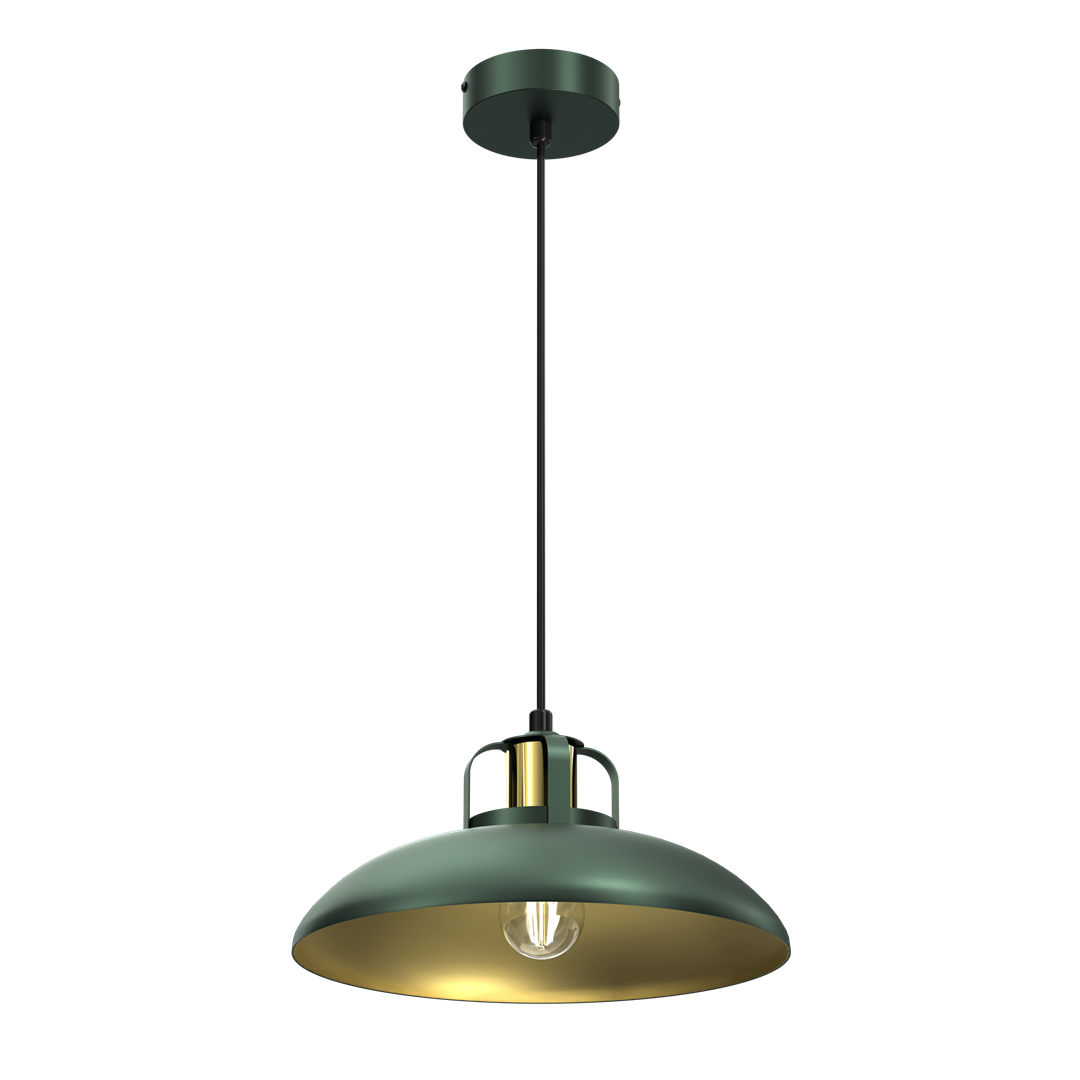 Felix Pendant Lamp Hand Made Green And Gold