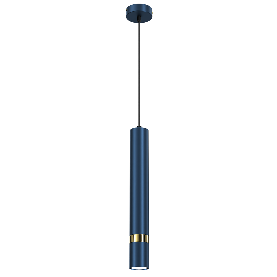 Joker Pendant Lamp Hand Made In Rich Blue With Striking Gold Detail