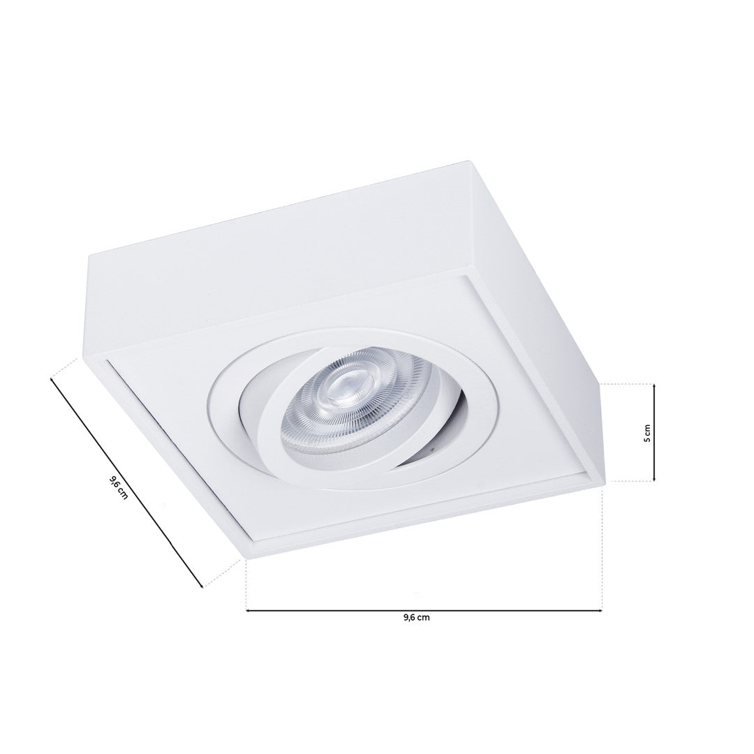 Nusa Square Ceiling Light Matt White Great Spotlight Upgrade