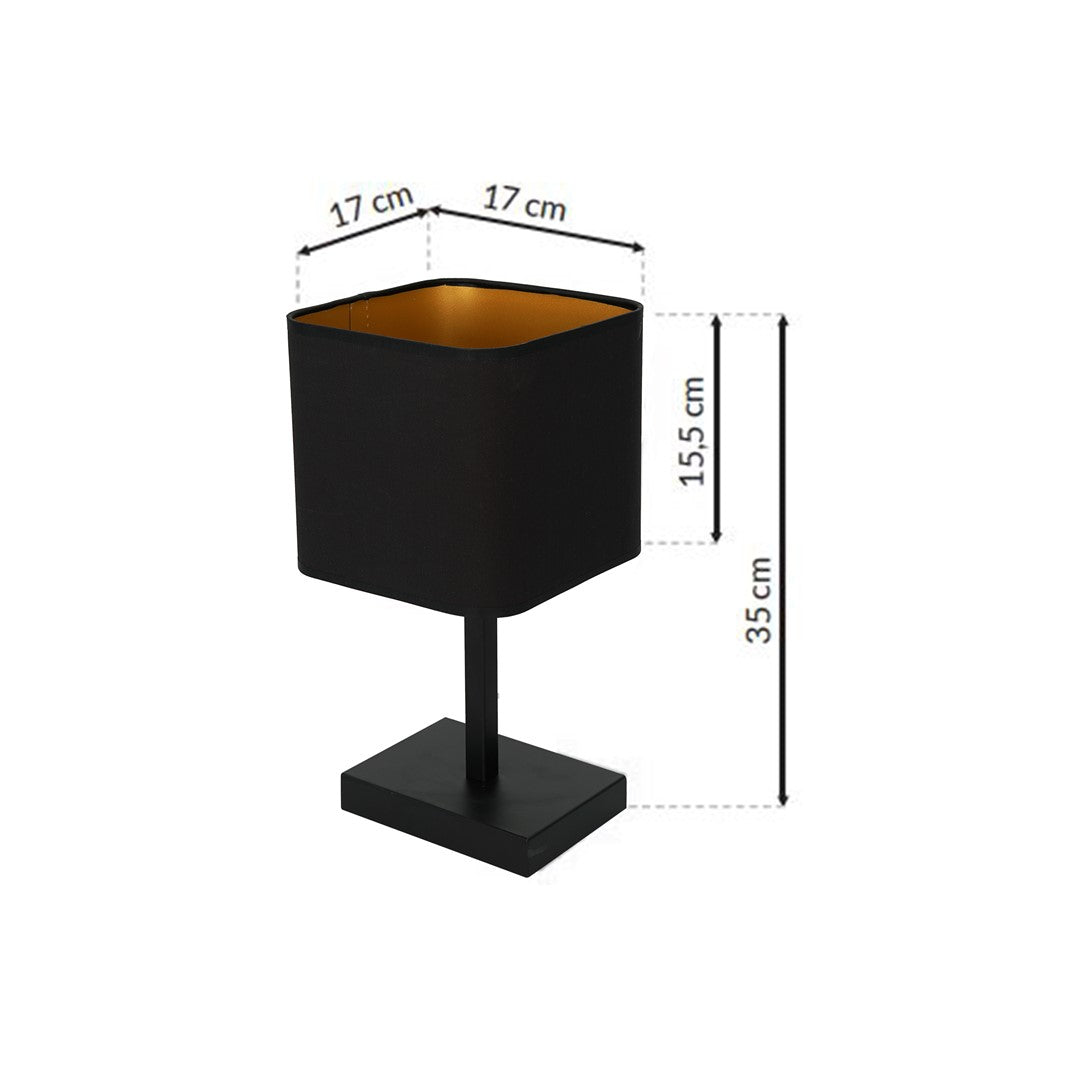 Napoli Table Lamp Hand Made Matt Black And Gold