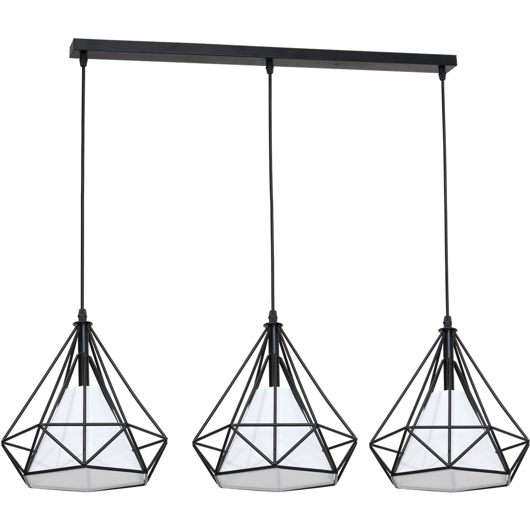 Triangolo Pendant Lamp Hand Made Matt Black Industrial Chic
