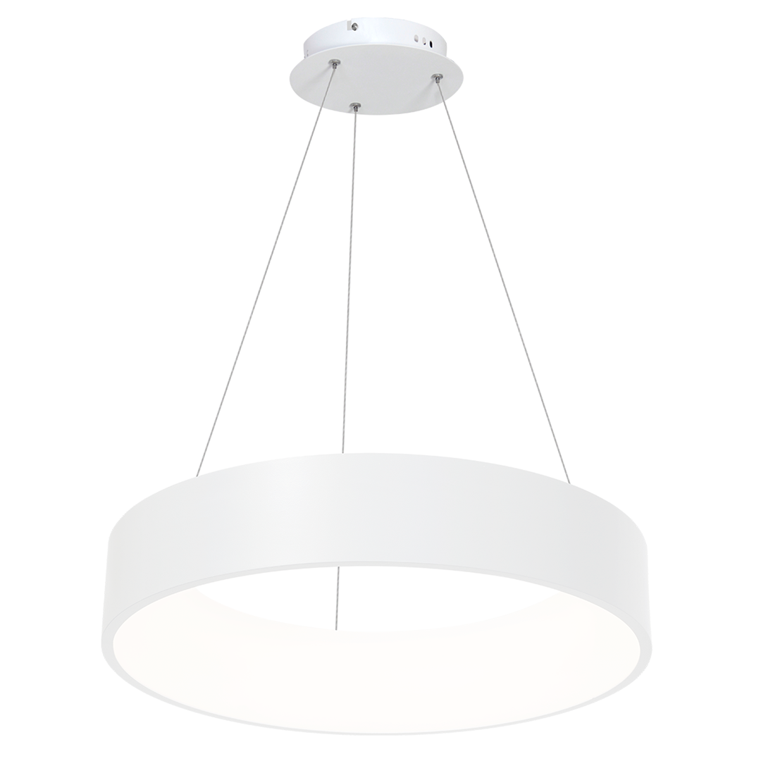 Ohio Matt White LED Pendant Lamp 45cm Adjustable
