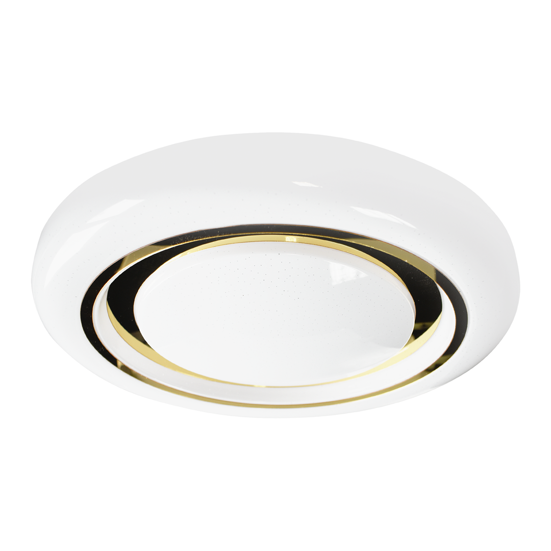Megan LED Ceiling Lamp Gold And White 48cm Remote Control Included
