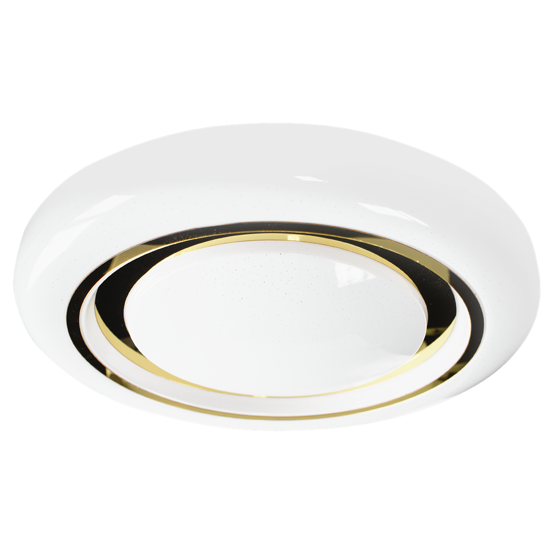 Megan LED Ceiling Lamp Gold And White 48cm Remote Control Included