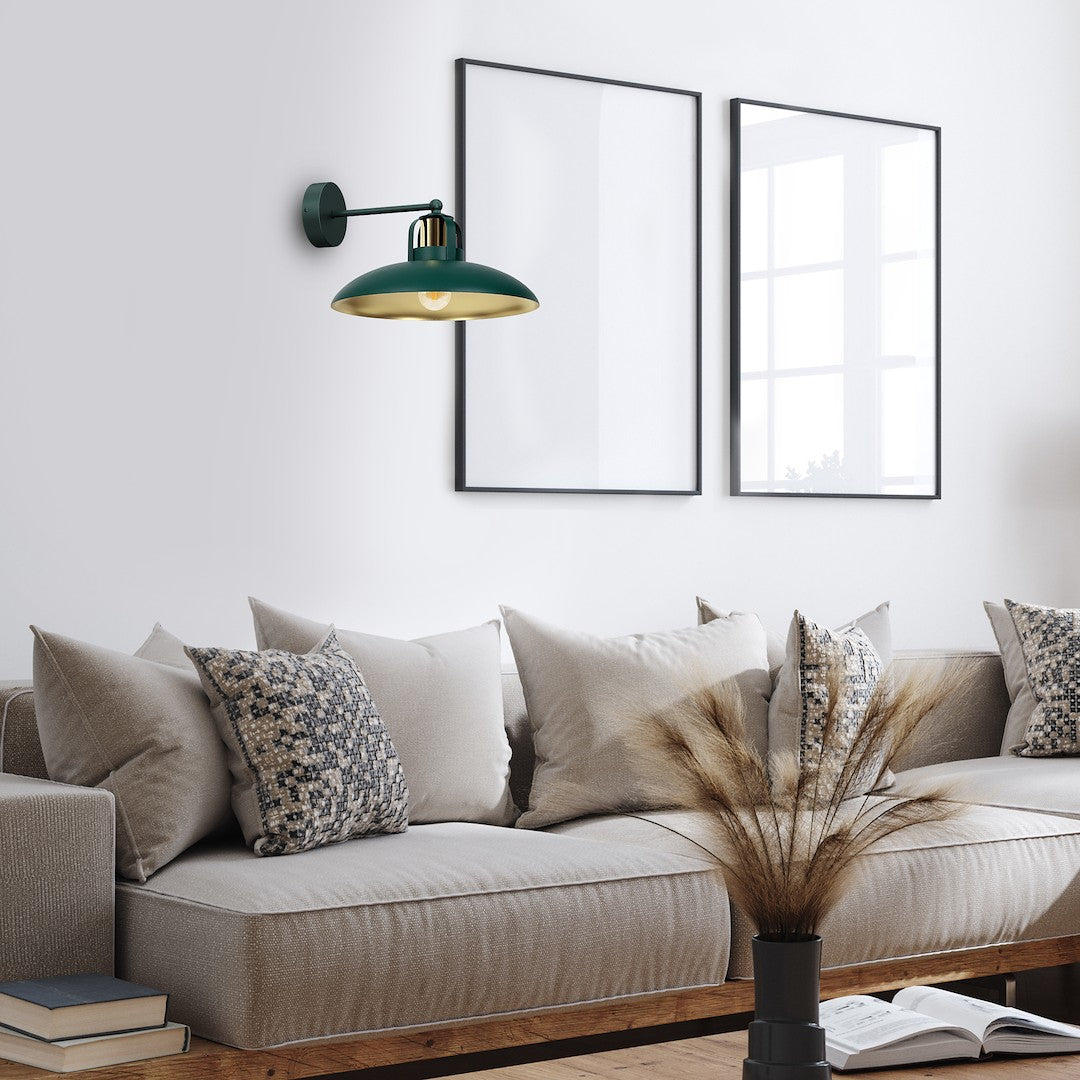 Wall Lamp Felix Green/Gold 1XE27