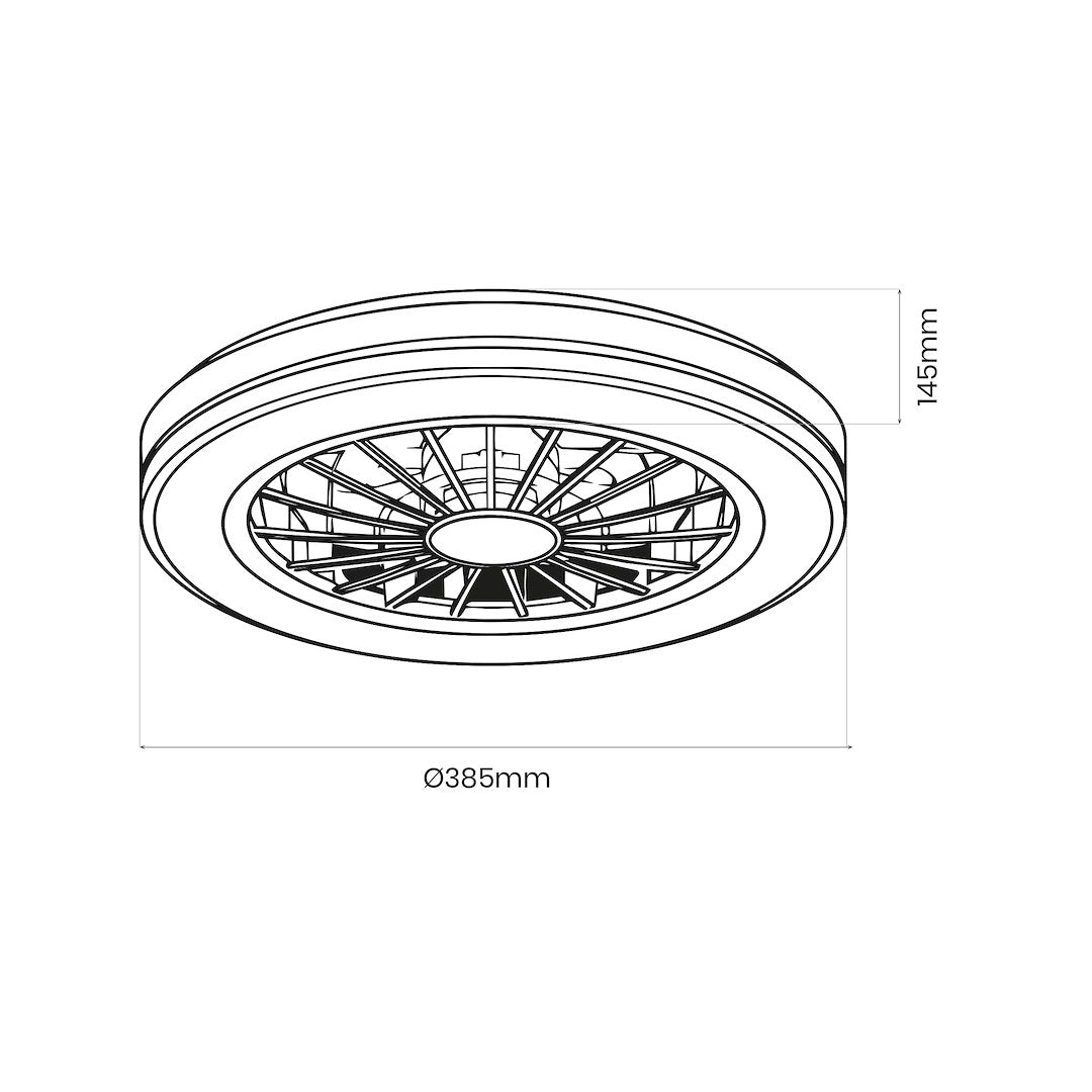 Ceiling Fan Light Blast 24W LED + 15W fan