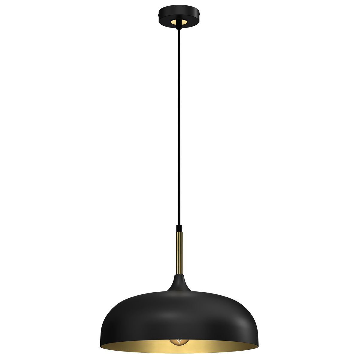 Pendant Lamp Lincoln Black/Gold 1XE27 35cm