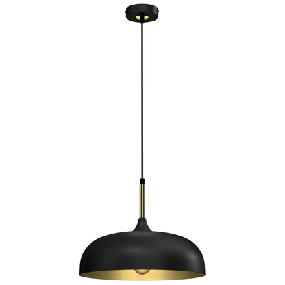 Pendant Lamp Lincoln Black/Gold 1XE27 35cm