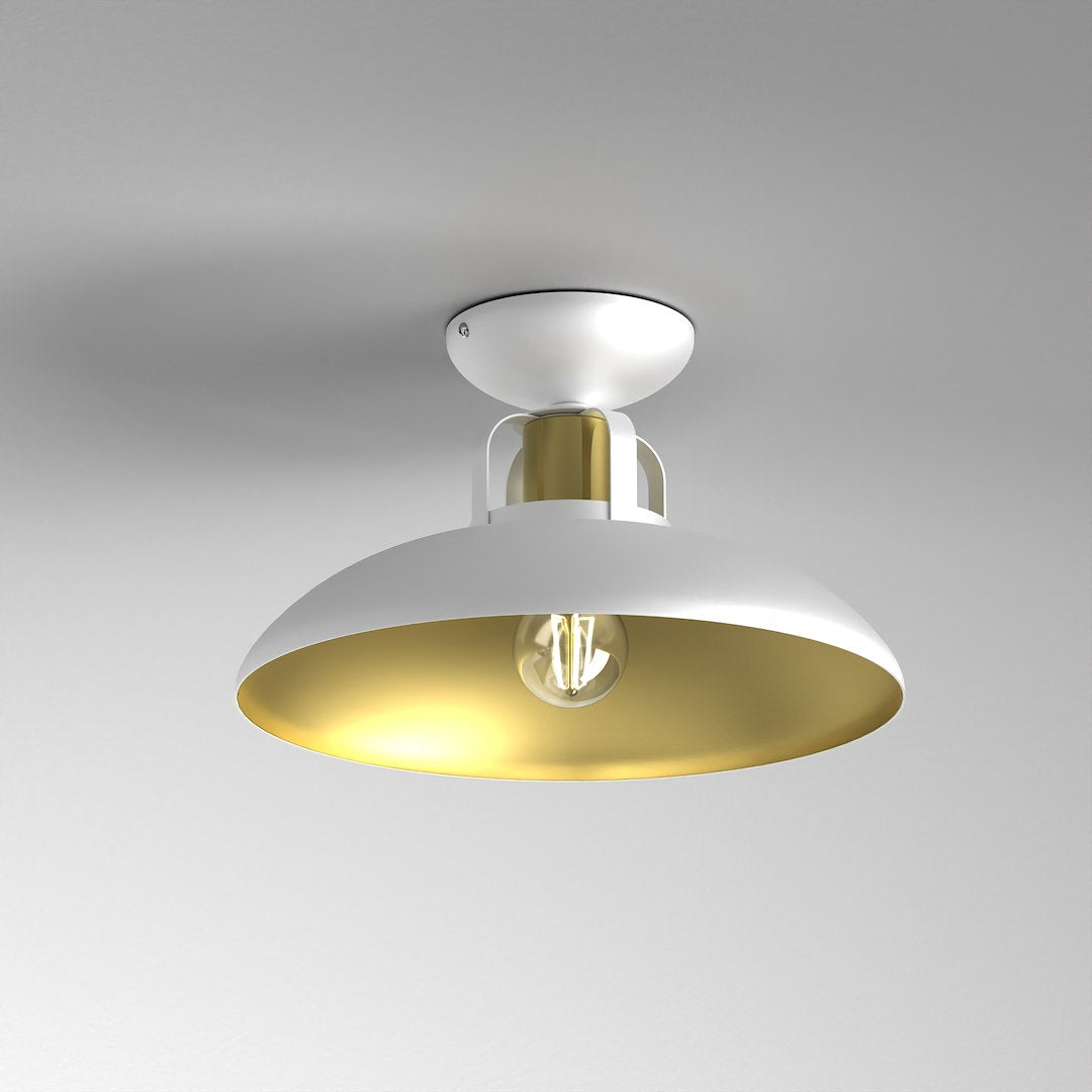 Ceiling Lamp Felix White/Gold 1XE27