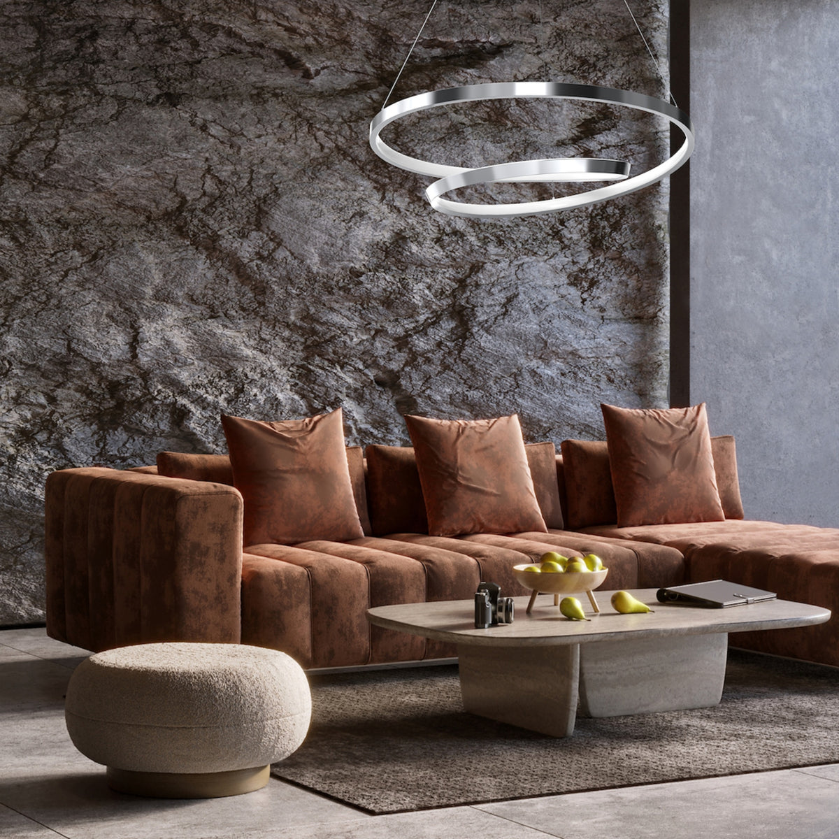 Pendant Lamp Lucero Chrome 48W LED