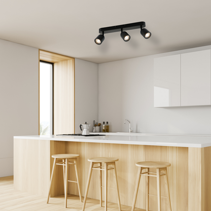 Ceiling Lamp Porter 3XGU10 IP44 Black
