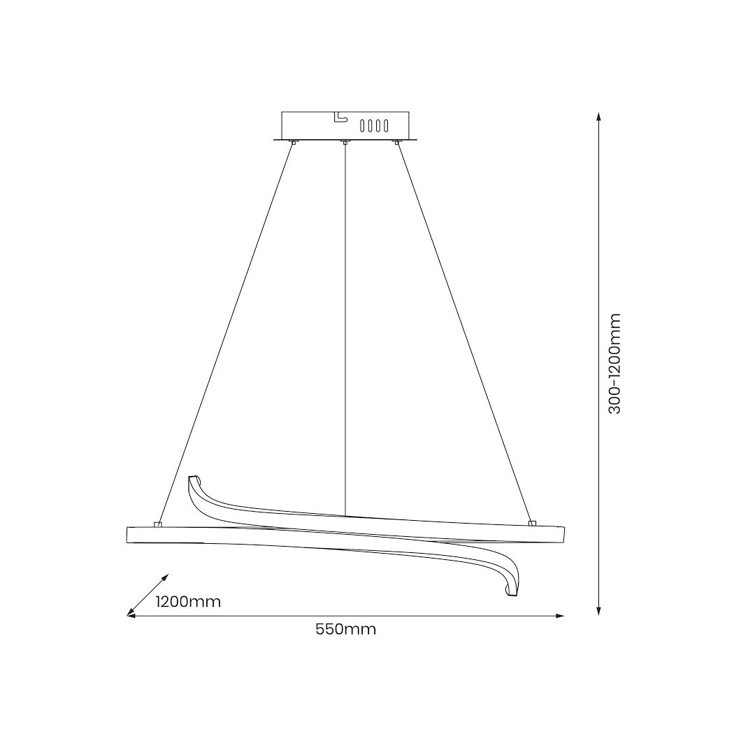 Pendant Lamp Lorenzo LED 35W Black