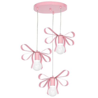 Emma Pendant In Pink Hand Made Ribbon Effect Boutique Chic