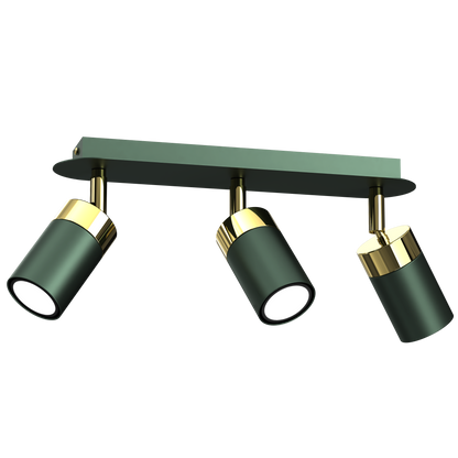 Ceiling Lamp Joker Green/Gold 3XGU10