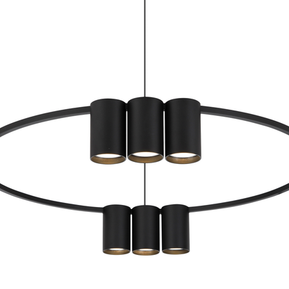 Pendant Light (Circle) Genesis Black 10xGU10