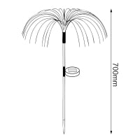 Solar Umbrella Lamp Rgb Ip44 2Pcs Transparent