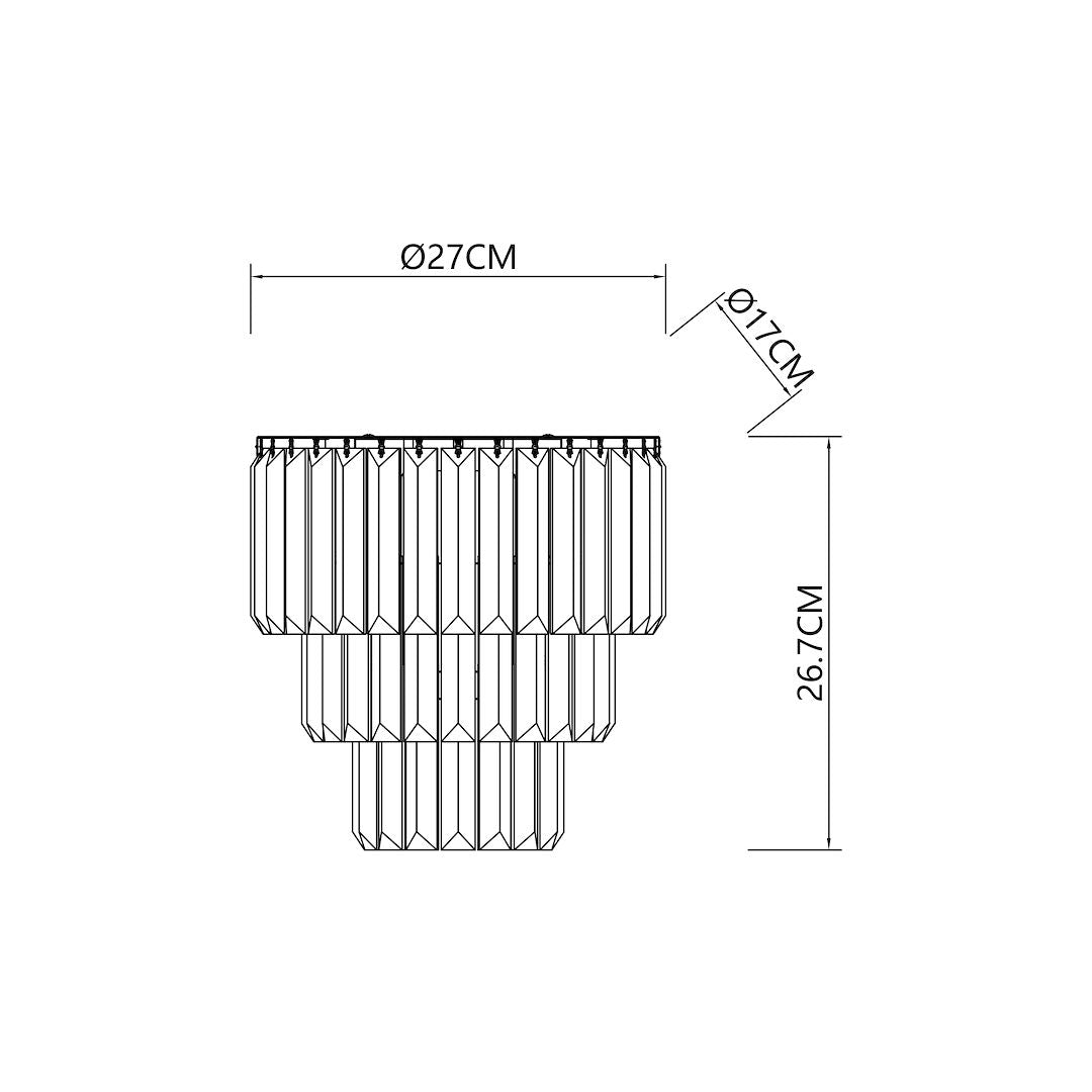 Wall Lamp Milano 2XE14 Gold