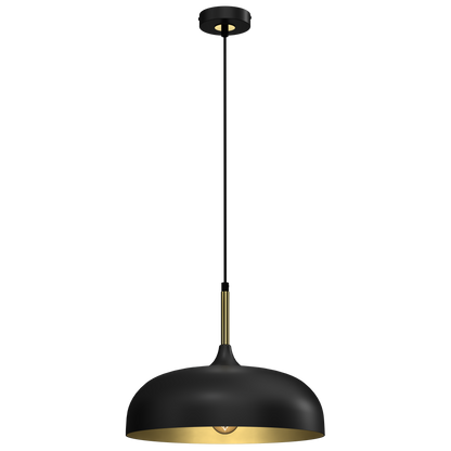 Pendant Lamp Lincoln Black/Gold 1XE27 35cm