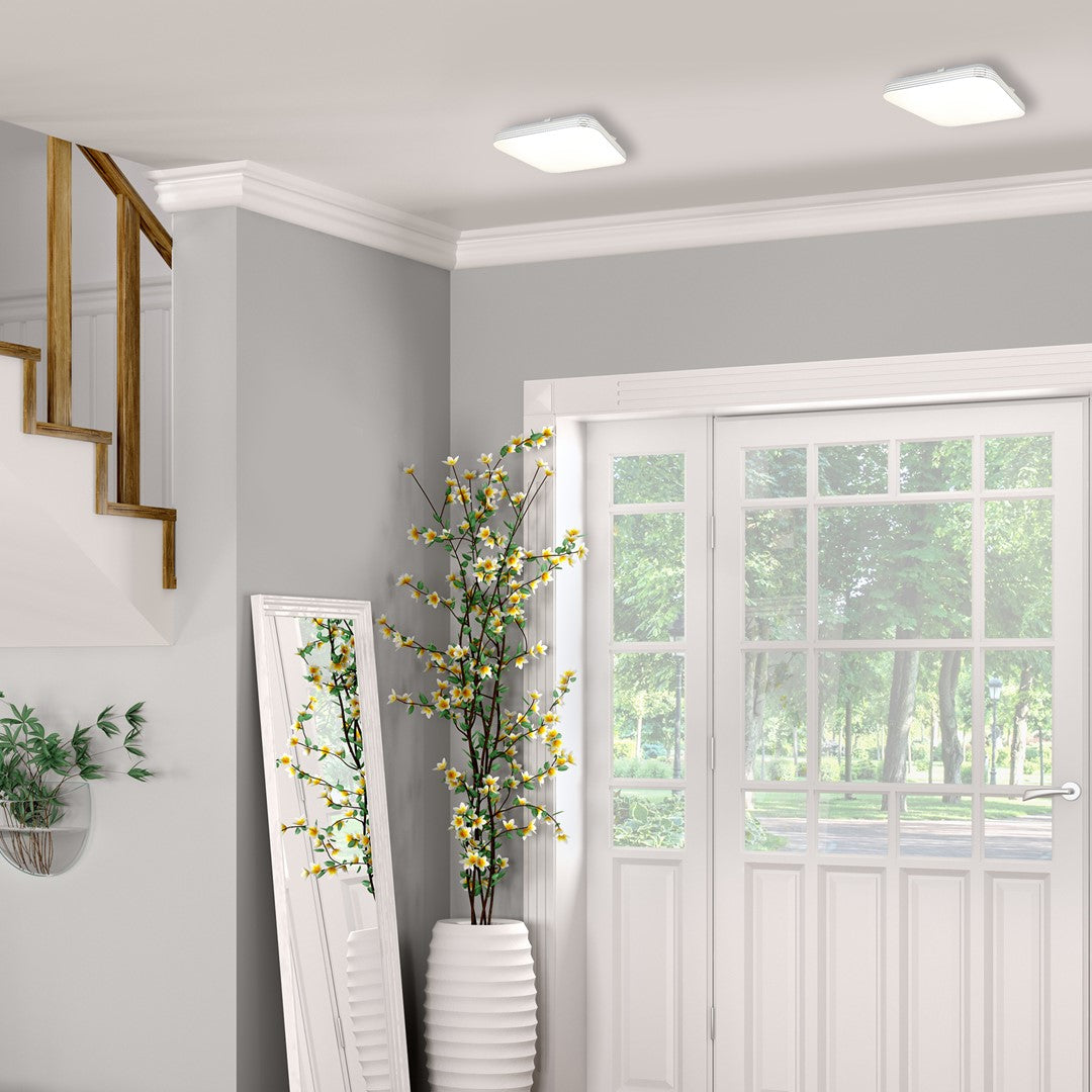 Ajax Led Ceiling Lamp 26cm Cool White And Chrome