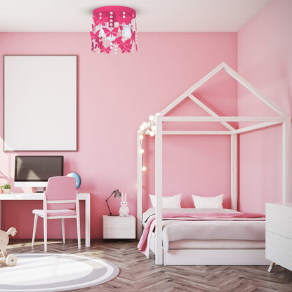 Angelica Hot Pink Ceiling Lamp Hand Made