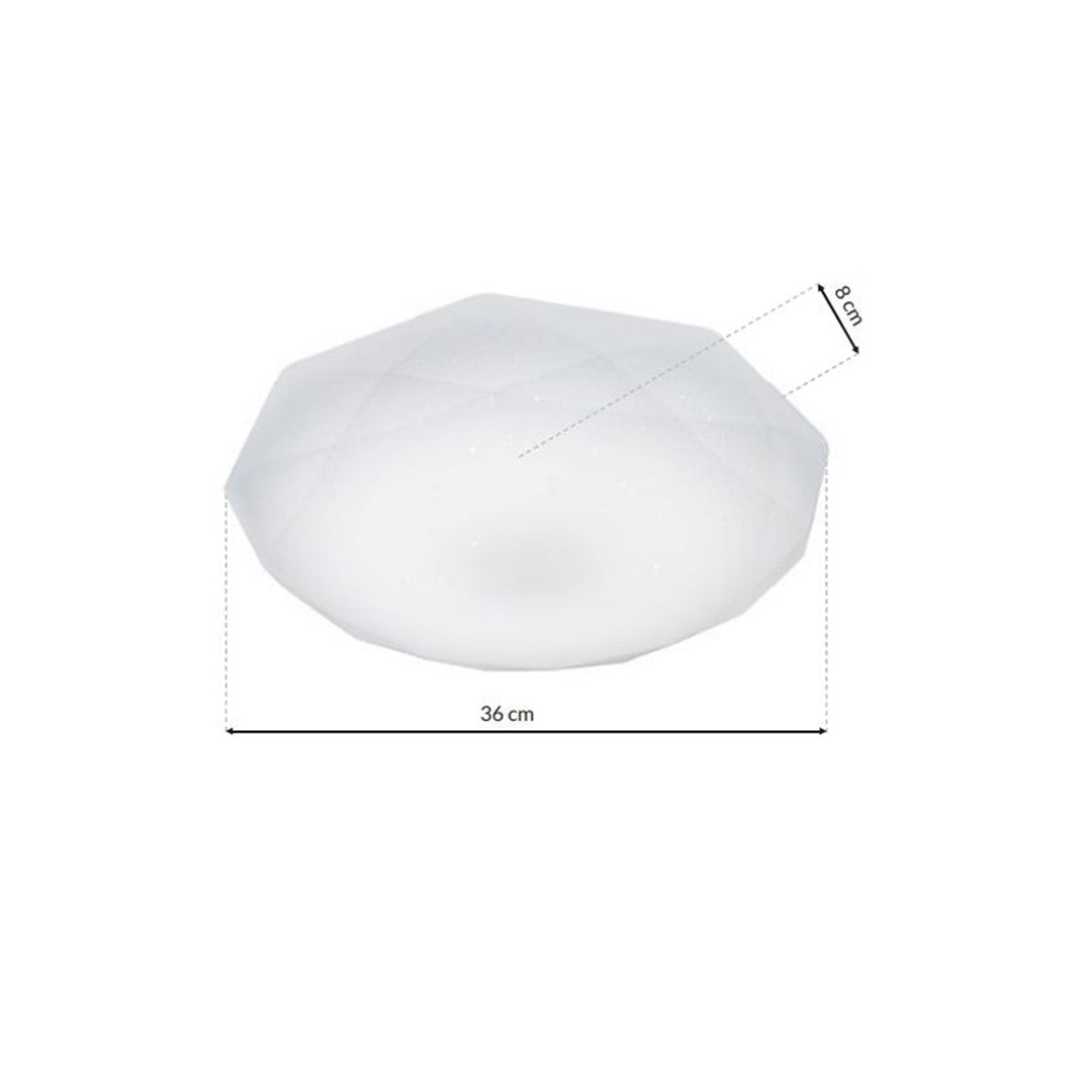 Hex Ceiling Lamp 36cm Great Value LED Light Source Included