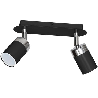 Joker Ceiling Lamp Hand Made Matt Black Polished Chrome Detail