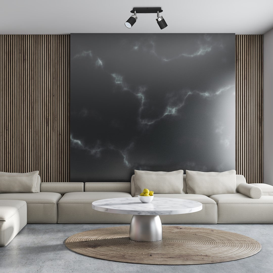 Joker Ceiling Lamp Hand Made Matt Black Polished Chrome Detail