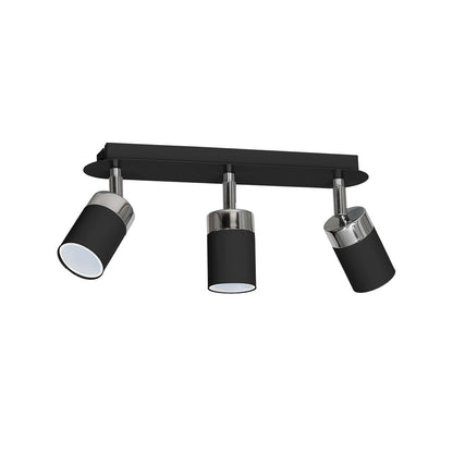 Joker Ceiling Lamp Hand Made In Matt Black With Chrome Detail