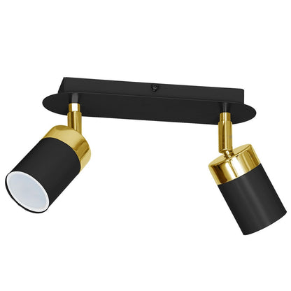 Joker Ceiling Lamp Hand Made Matt Black Luxurious Gold Detail
