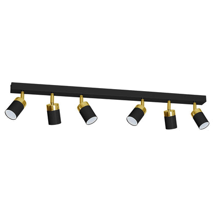 Joker Ceiling Lamp Hand Made In Matt Black With Gold Detail