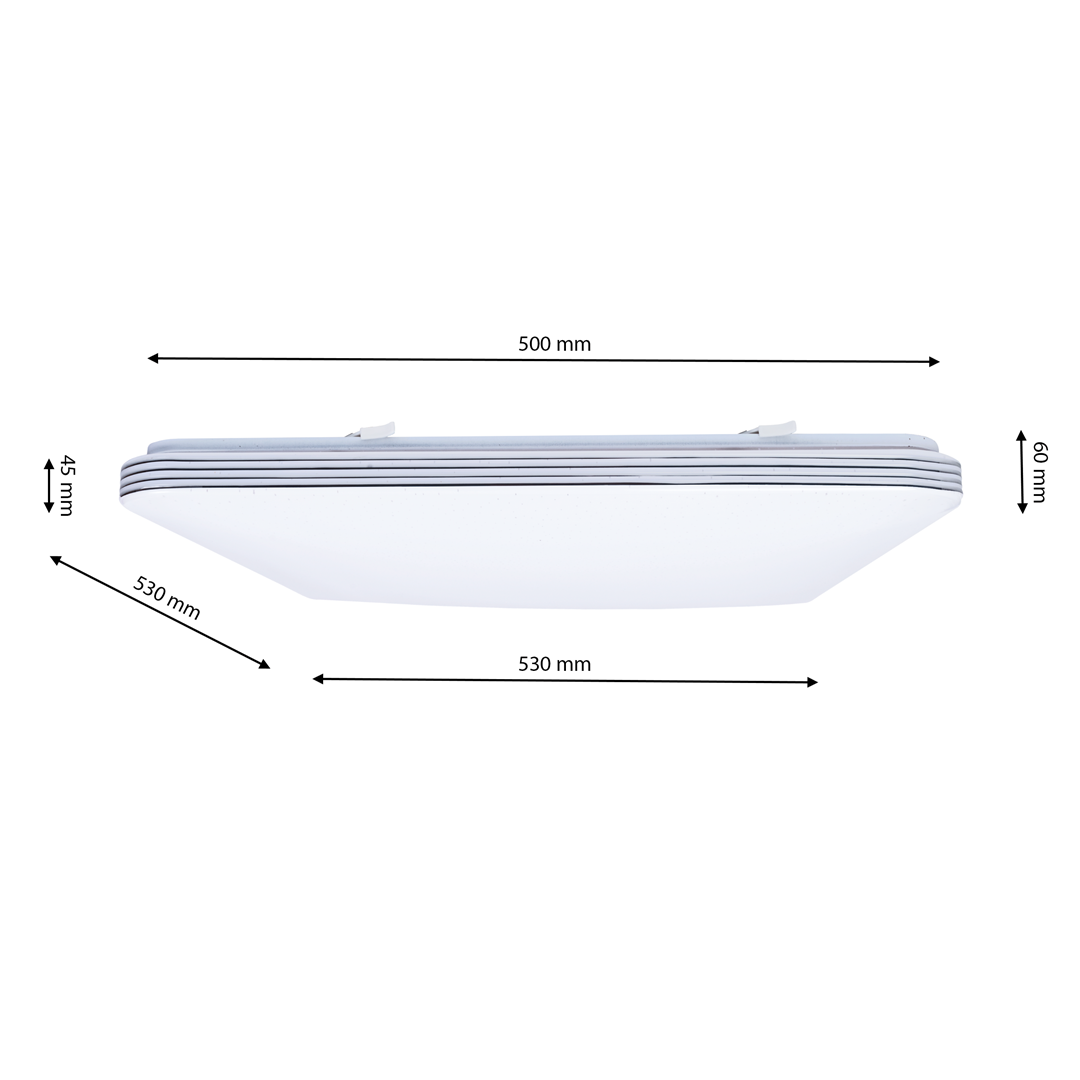 Palermo LED White Ceiling Lamp 53cm Remote Control