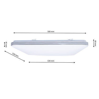 Palermo LED White Ceiling Lamp 53cm Remote Control