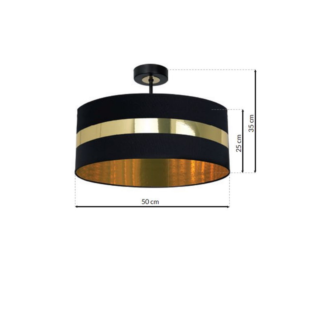 Palmira Hand Made Designer Ceiling Lamp Black And Gold