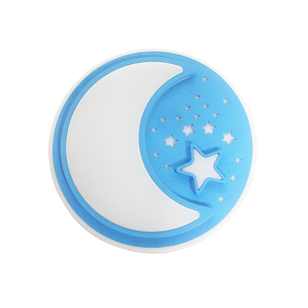 Note LED Wall or Ceiling Lamp 48cm In Blue Remote Control Included