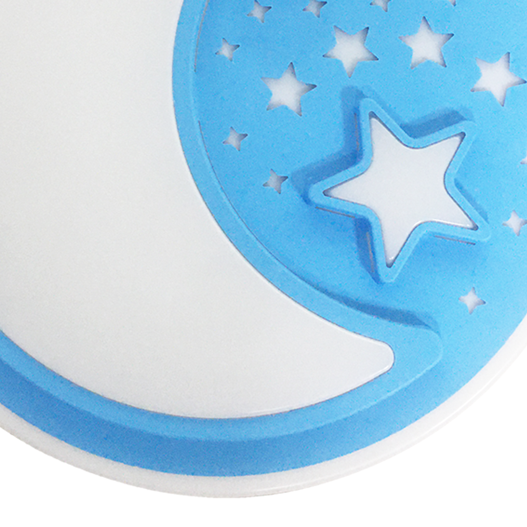 Note LED Wall or Ceiling Lamp 48cm In Blue Remote Control Included