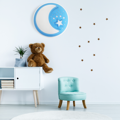 Note LED Wall or Ceiling Lamp 48cm In Blue Remote Control Included