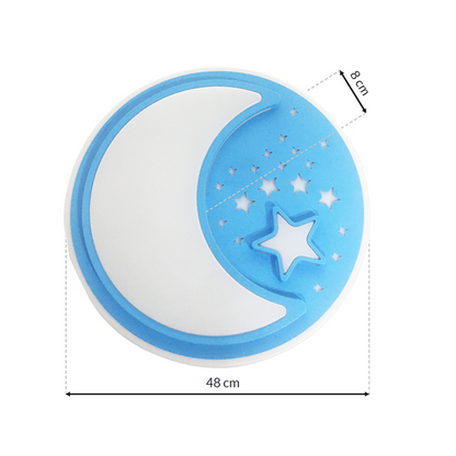 Note LED Wall or Ceiling Lamp 48cm In Blue Remote Control Included