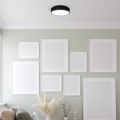 Ohio Ceiling Lamp 45cm Matt Black Built In LED Light Source
