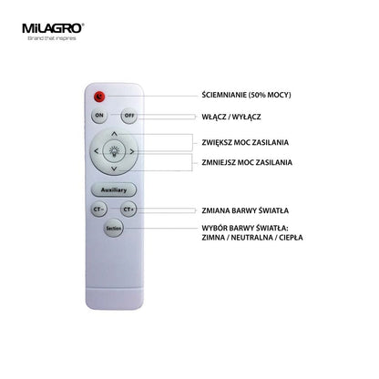 Vela Led Ceiling Lamp White 42cm Remote Control Included