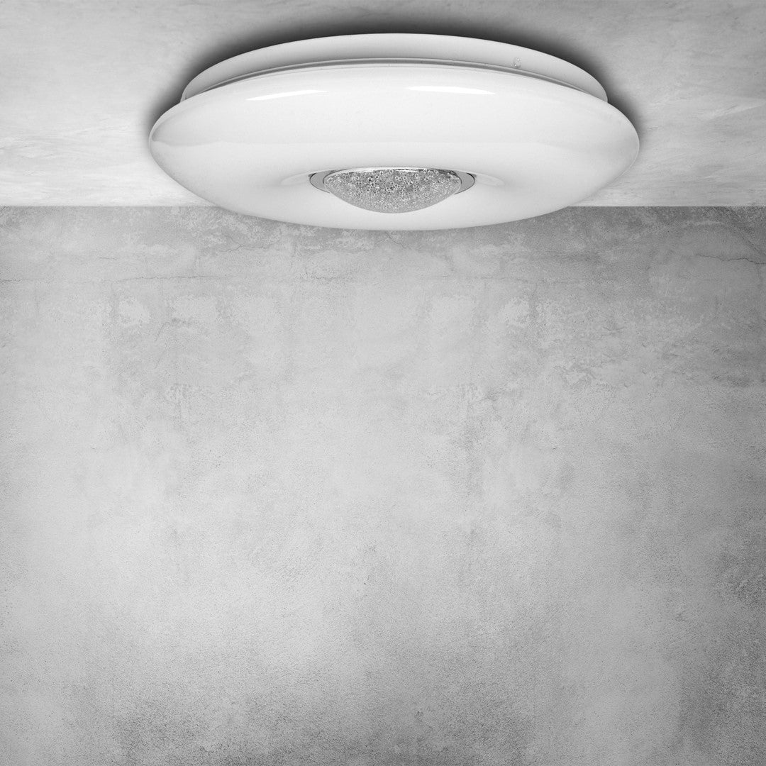 Vela Led Ceiling Lamp White 42cm Remote Control Included