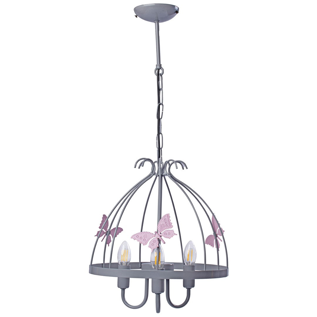 Kago Pendant Hand Made Ceiling Lamp With Butterfly Theme